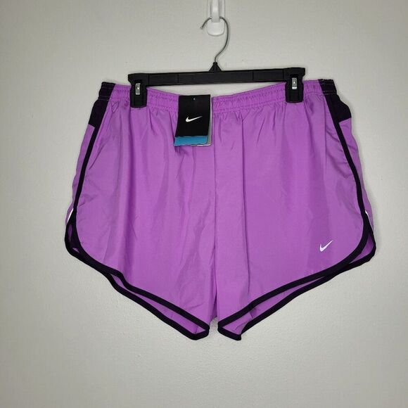 Nike Dri fit purple black pull on shorts lined running workout shorts size xl - Picture 1 of 8